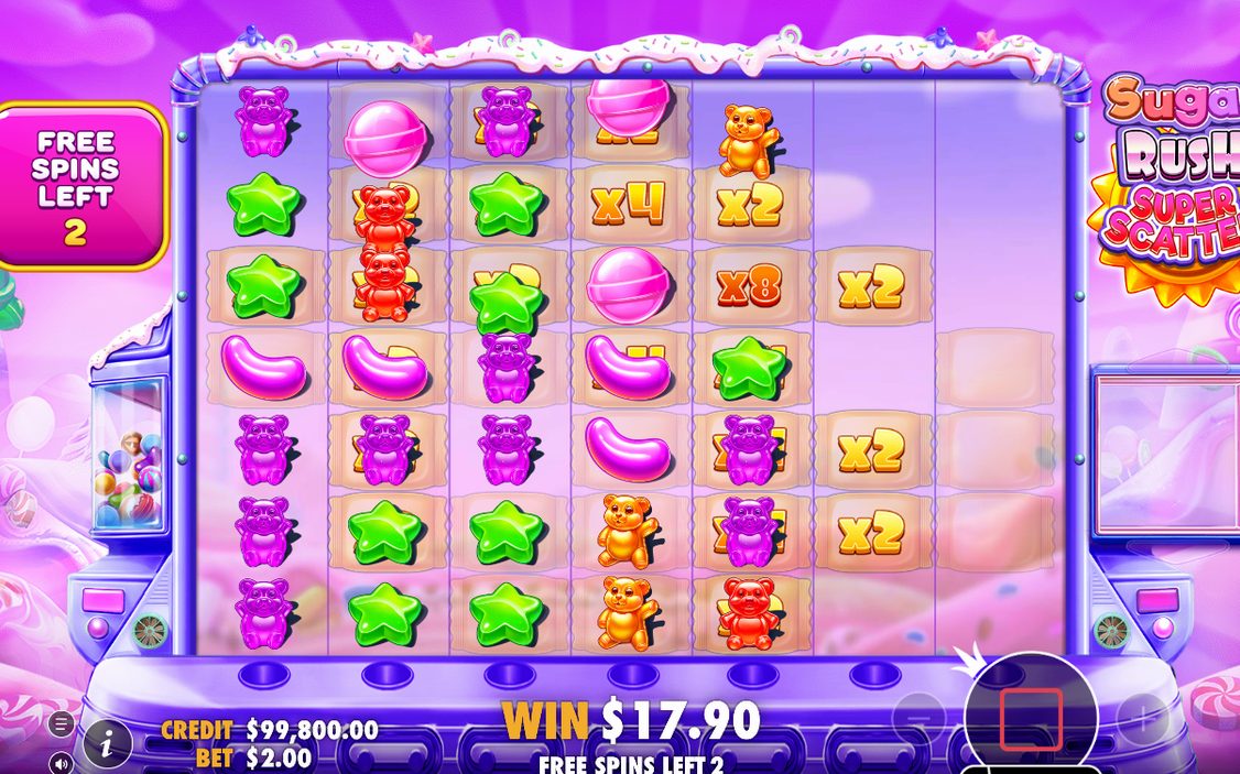 Free Spins round with Multiplier Spots kept on the grid